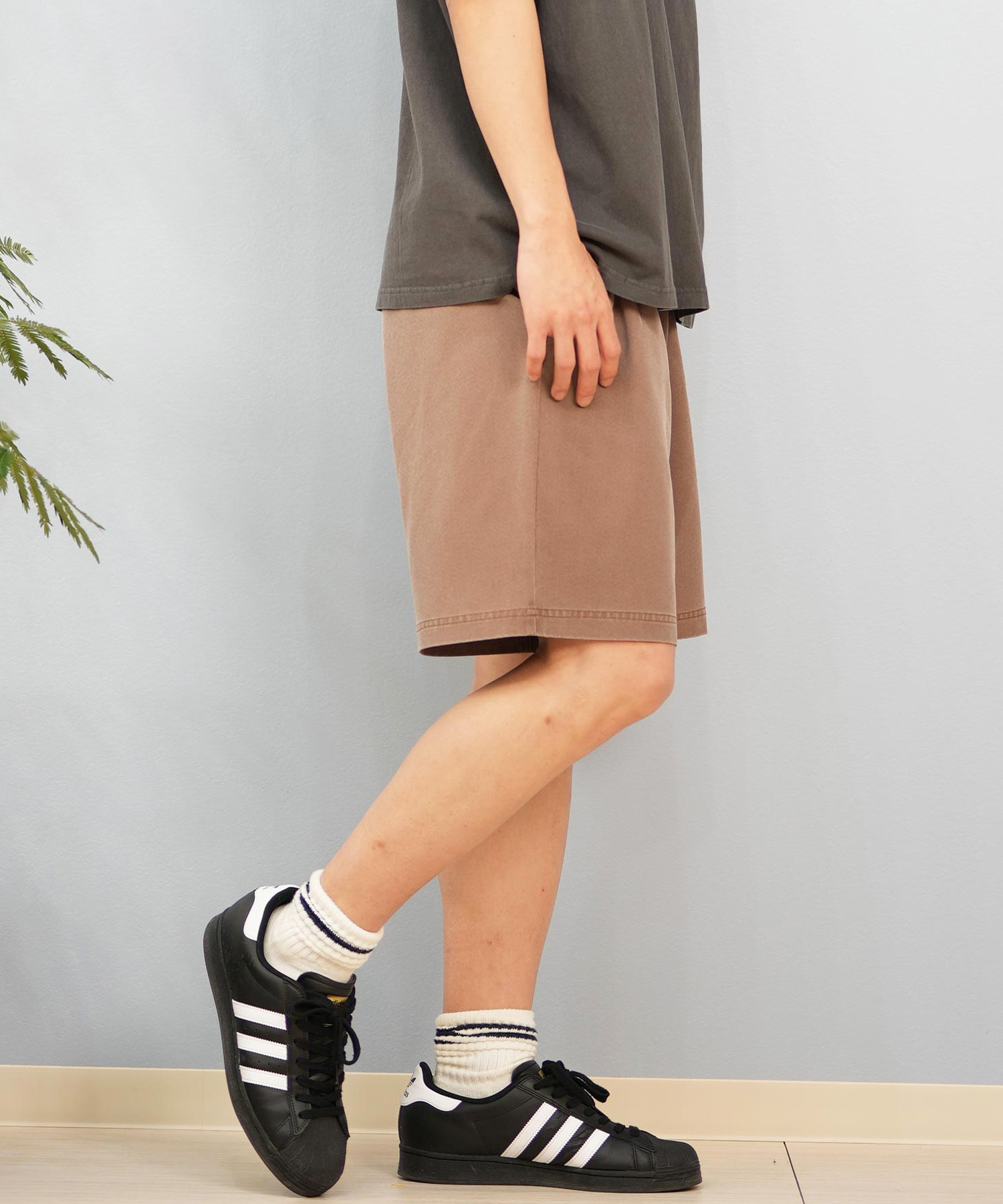 DEAR LAUREL ディアローレル ショートパンツ メンズ ショーツ トランクス 水着 水陸両用 ユーティリティー UVカット D25S3305(GRY-M)