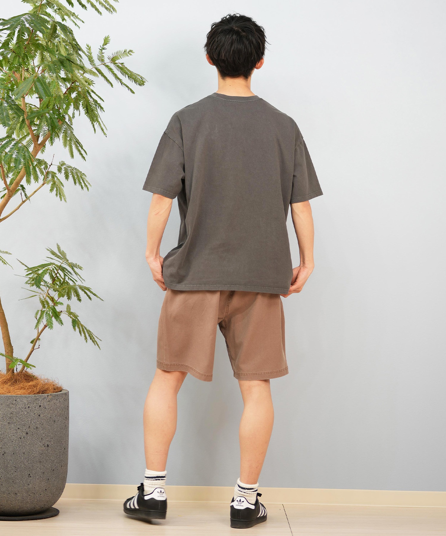 DEAR LAUREL ディアローレル ショートパンツ メンズ ショーツ トランクス 水着 水陸両用 ユーティリティー UVカット D25S3305(GRY-M)