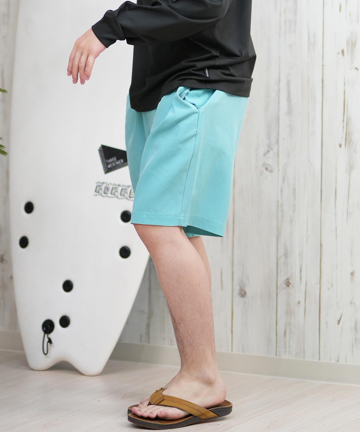 DEAR LAUREL ディアローレル ショートパンツ メンズ ショーツ トランクス 水着 水陸両用 ユーティリティー UVカット D25S3305(GRY-M)