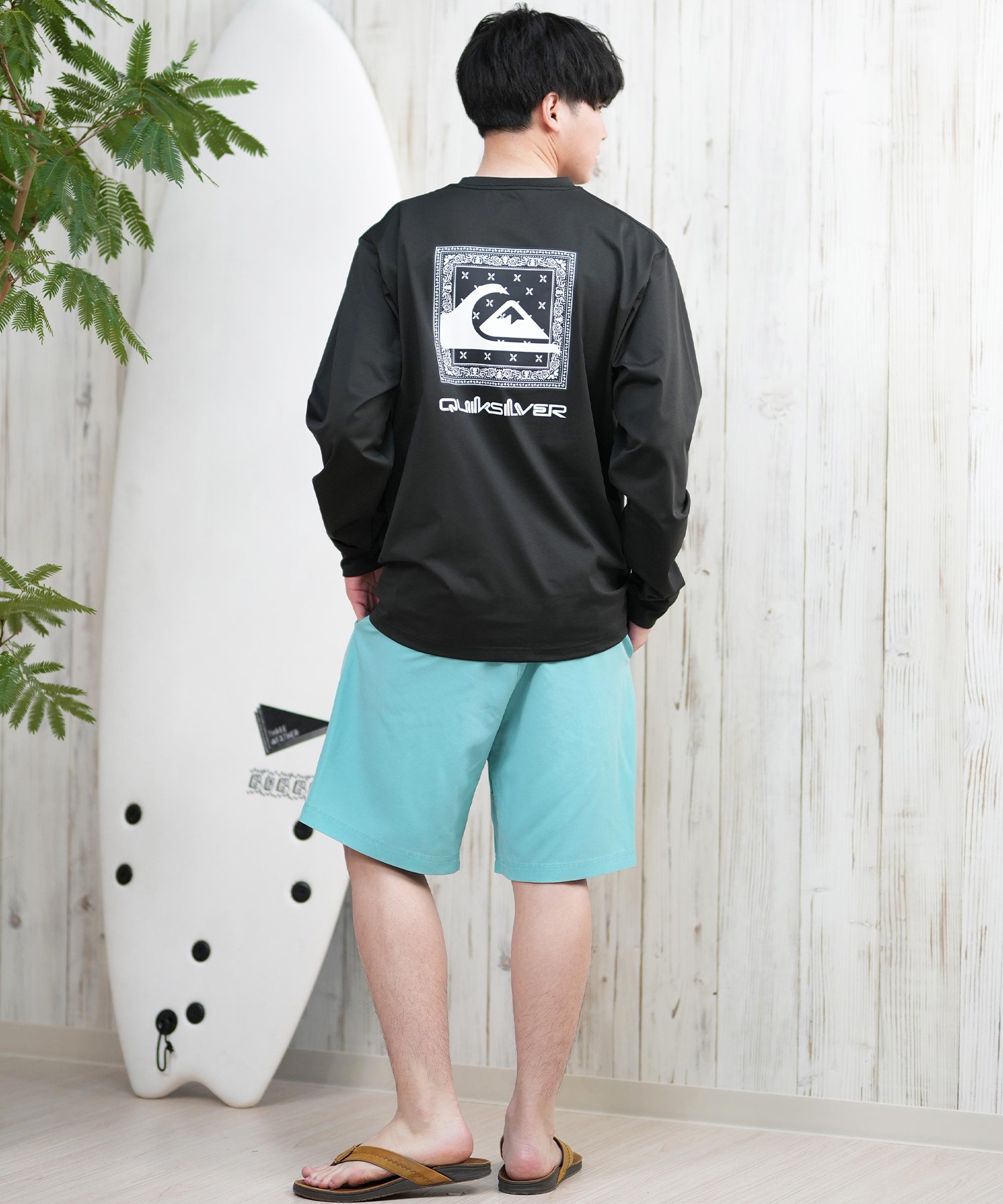 DEAR LAUREL ディアローレル ショートパンツ メンズ ショーツ トランクス 水着 水陸両用 ユーティリティー UVカット D25S3305(GRY-M)