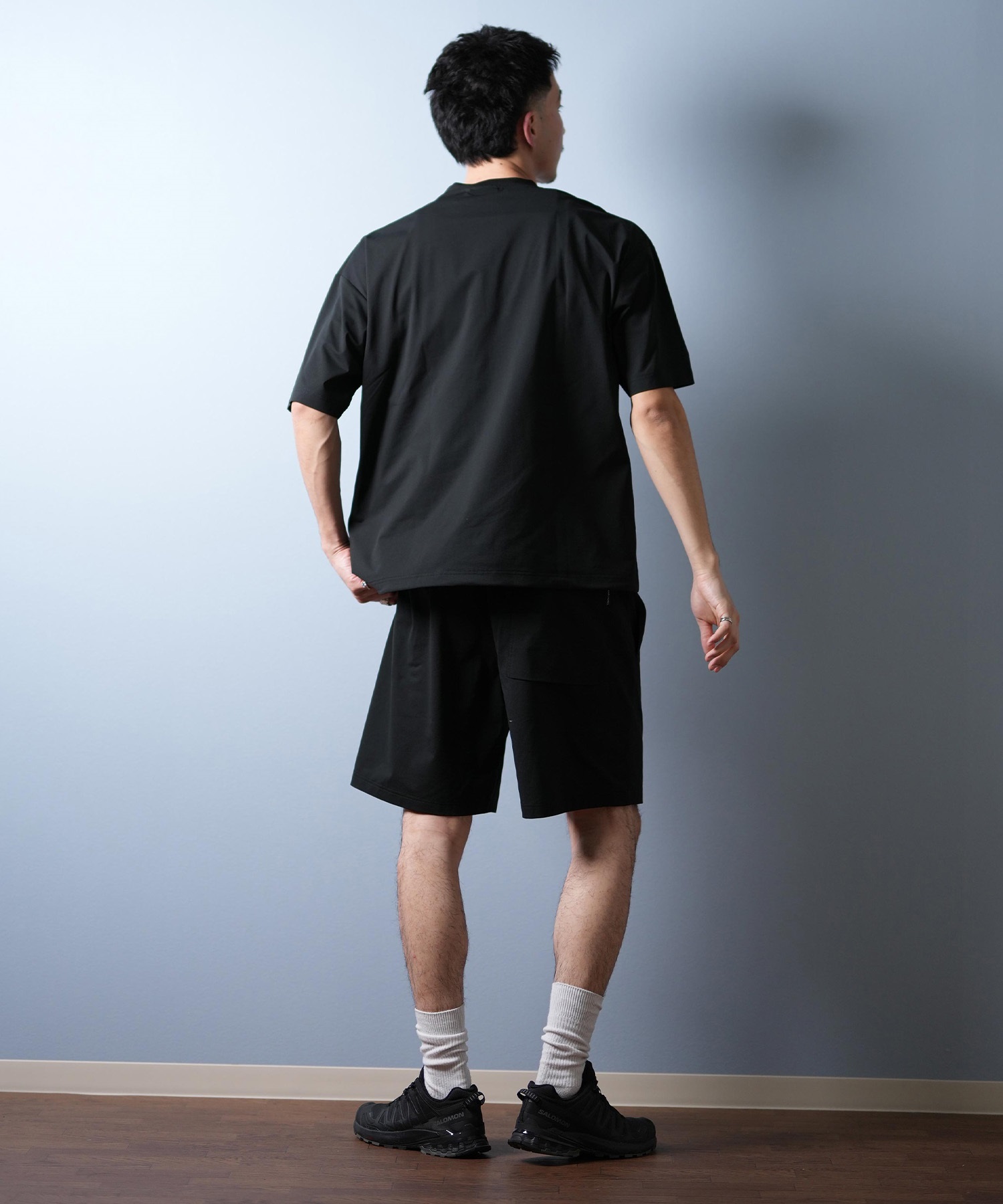 ANGEL 膝パッド付きショートパンツ Lサイズ グレー　男性用 こおリッチツイルショートパンツ《接触冷感》 (6241781-73