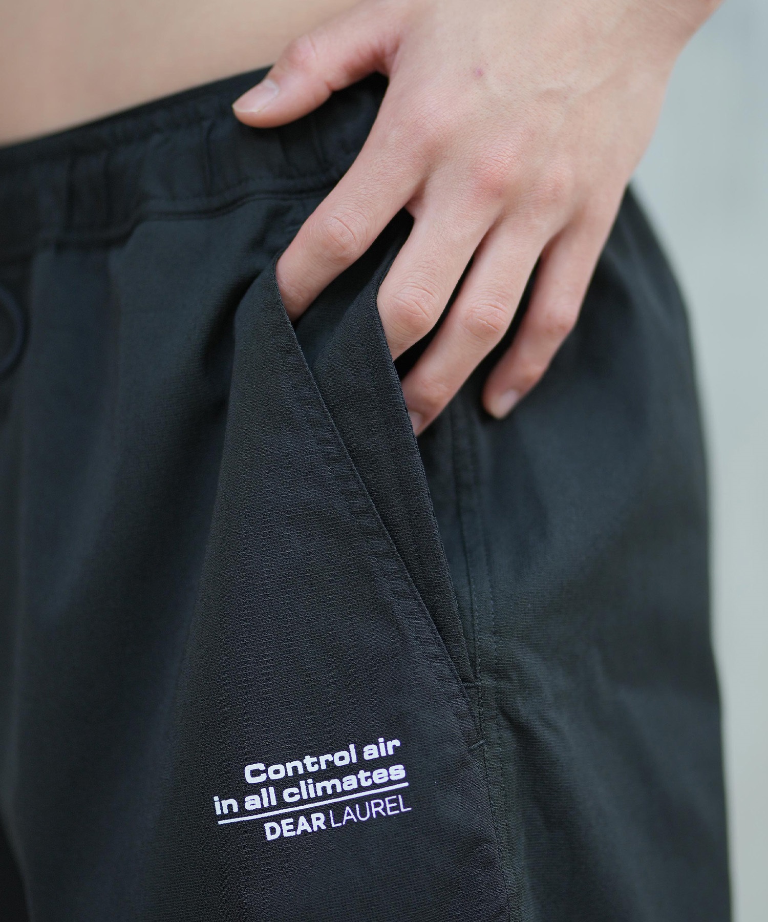 DEAR LAUREL ディアローレル ハーフパンツ ショートパンツ メンズ ショーツ 接触冷感 吸汗速乾 COOL SHORTS D25S3308(BLK-M)