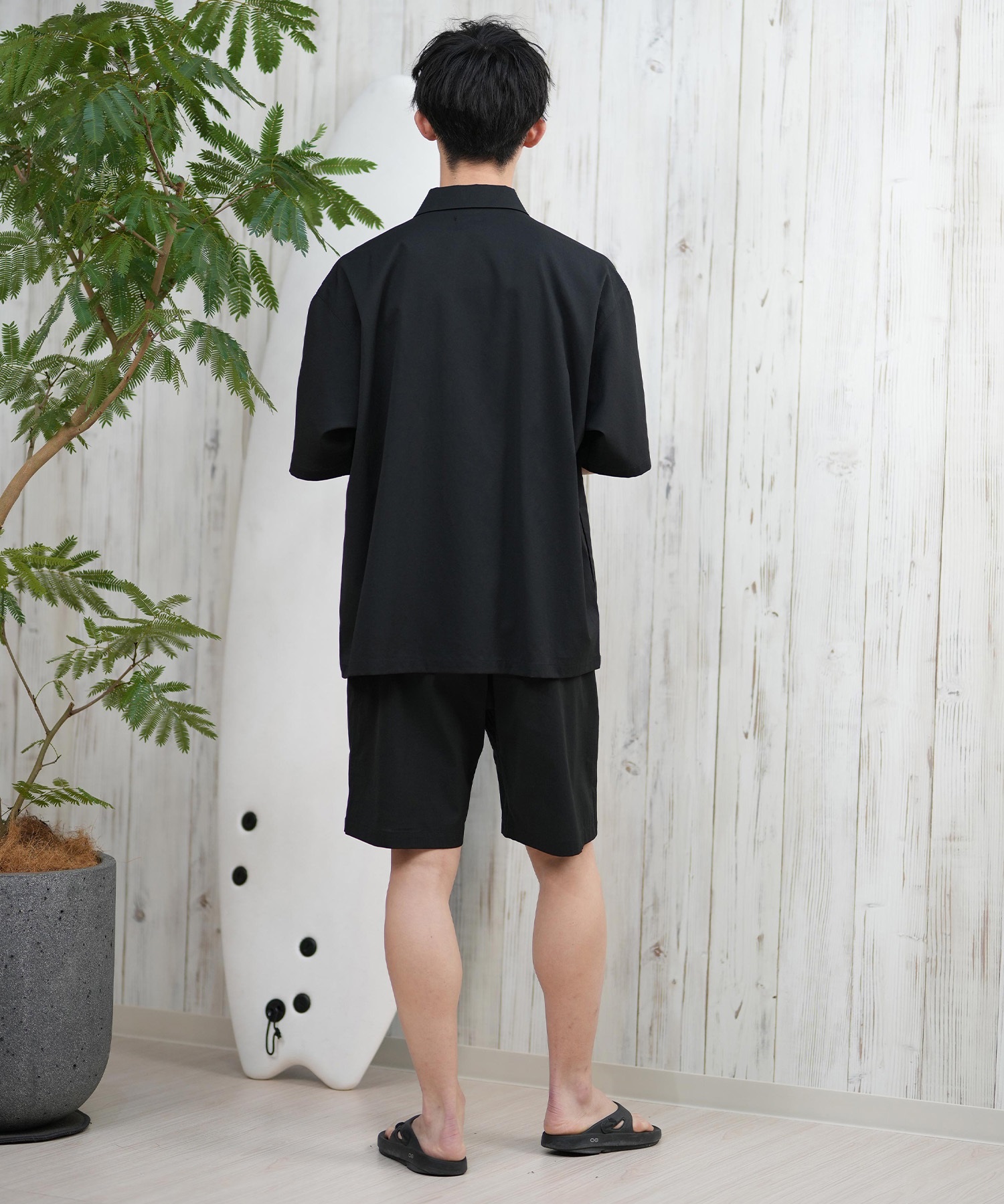 DEAR LAUREL ディアローレル ハーフパンツ ショートパンツ メンズ ショーツ 接触冷感 吸汗速乾 COOL SHORTS D25S3308(BLK-M)