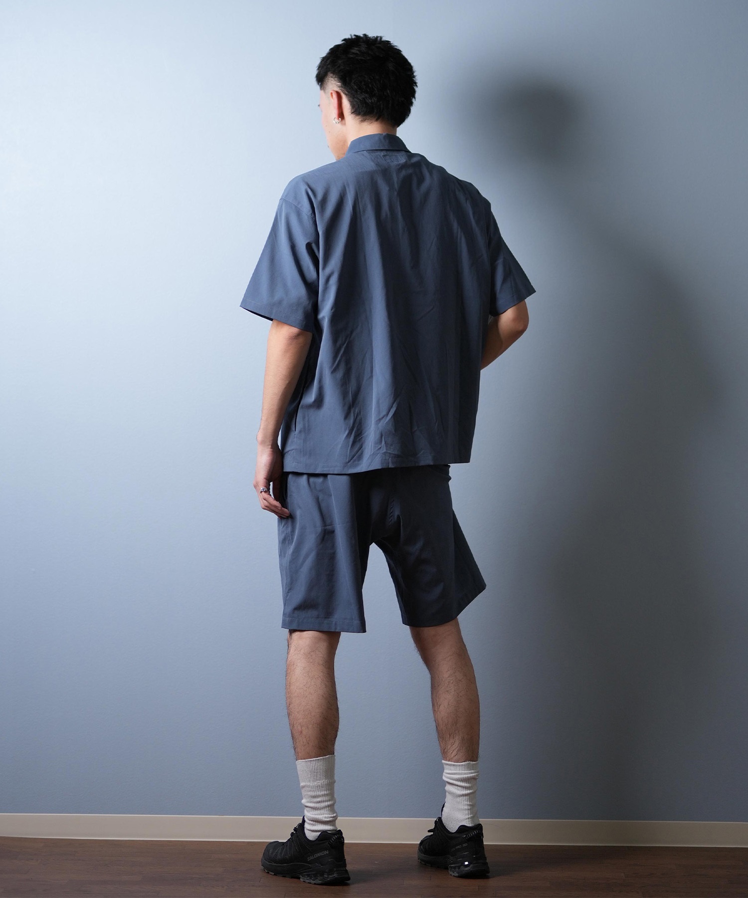 DEAR LAUREL ディアローレル ハーフパンツ ショートパンツ メンズ ショーツ 接触冷感 吸汗速乾 COOL SHORTS D25S3308(BLK-M)