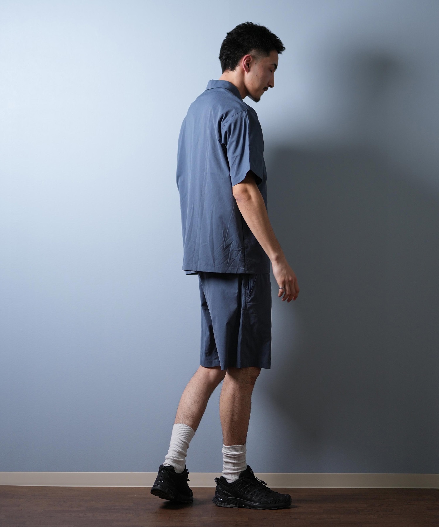 DEAR LAUREL ディアローレル ハーフパンツ ショートパンツ メンズ ショーツ 接触冷感 吸汗速乾 COOL SHORTS D25S3308(BLK-M)