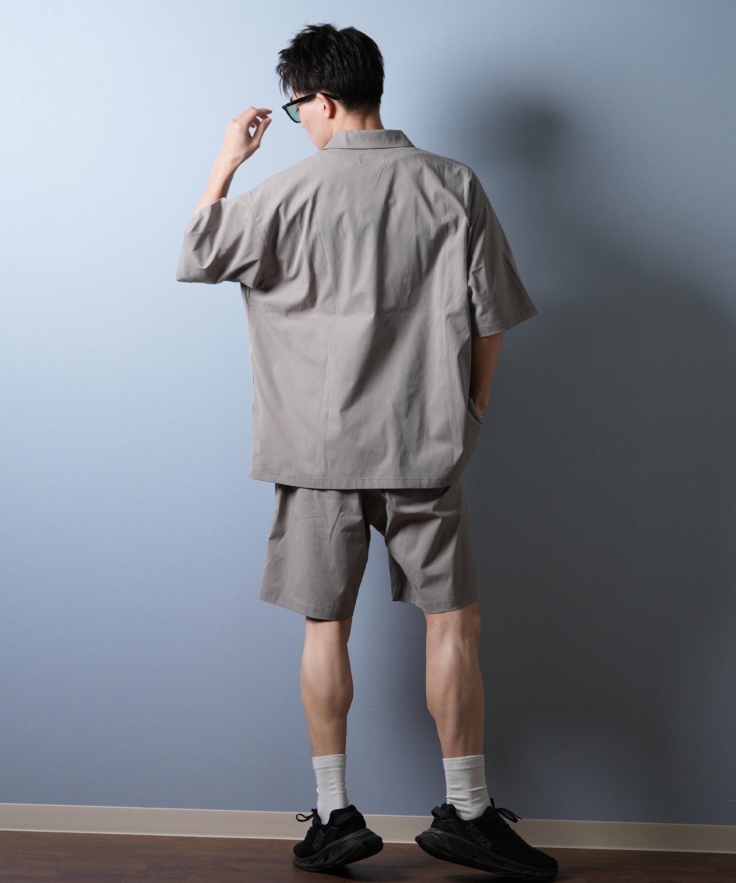 DEAR LAUREL ディアローレル ハーフパンツ ショートパンツ メンズ ショーツ 接触冷感 吸汗速乾 COOL SHORTS D25S3308(BLK-M)