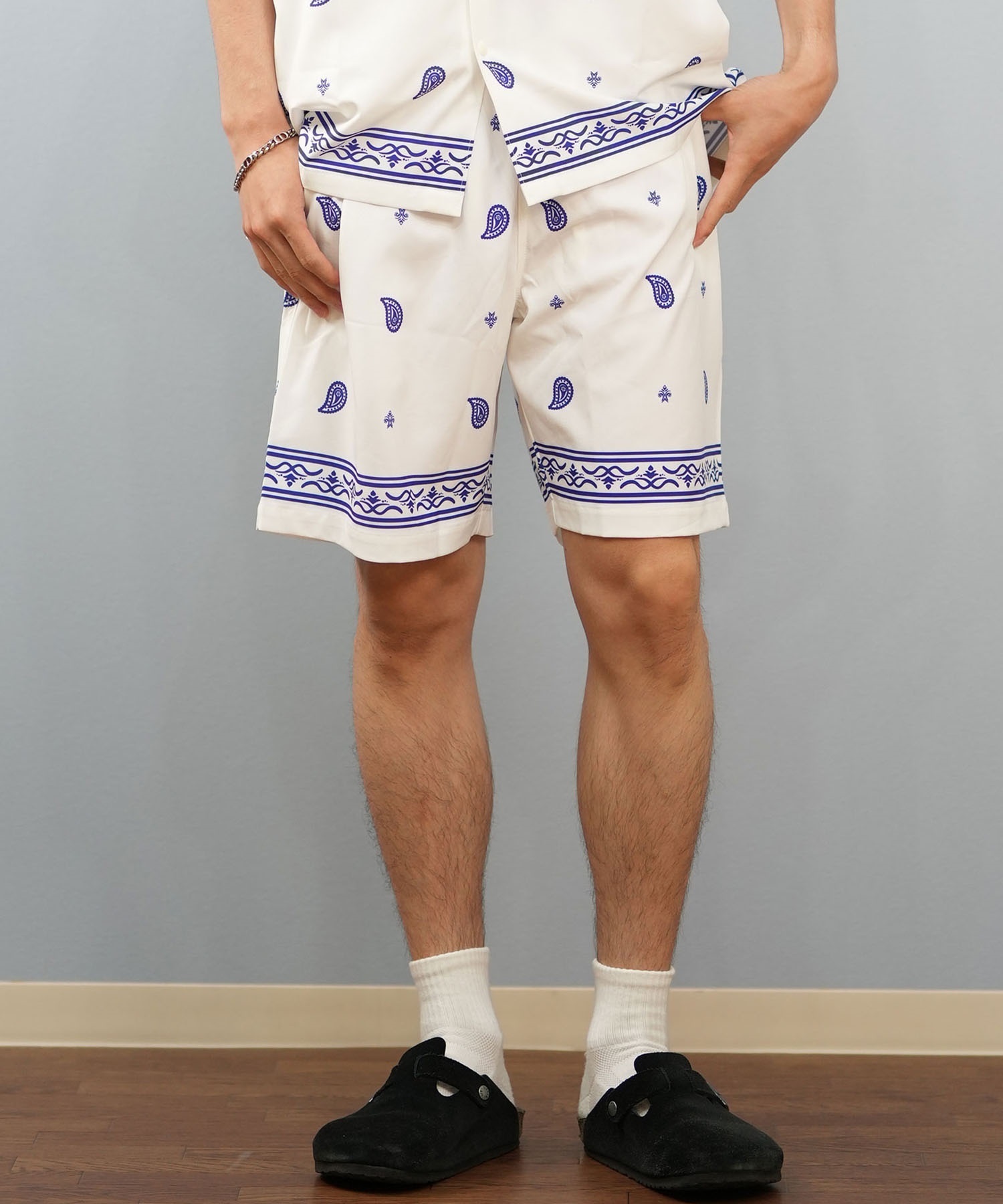 アブ Abu ナイロンユーティリティテーパードショートパンツ ピンク L