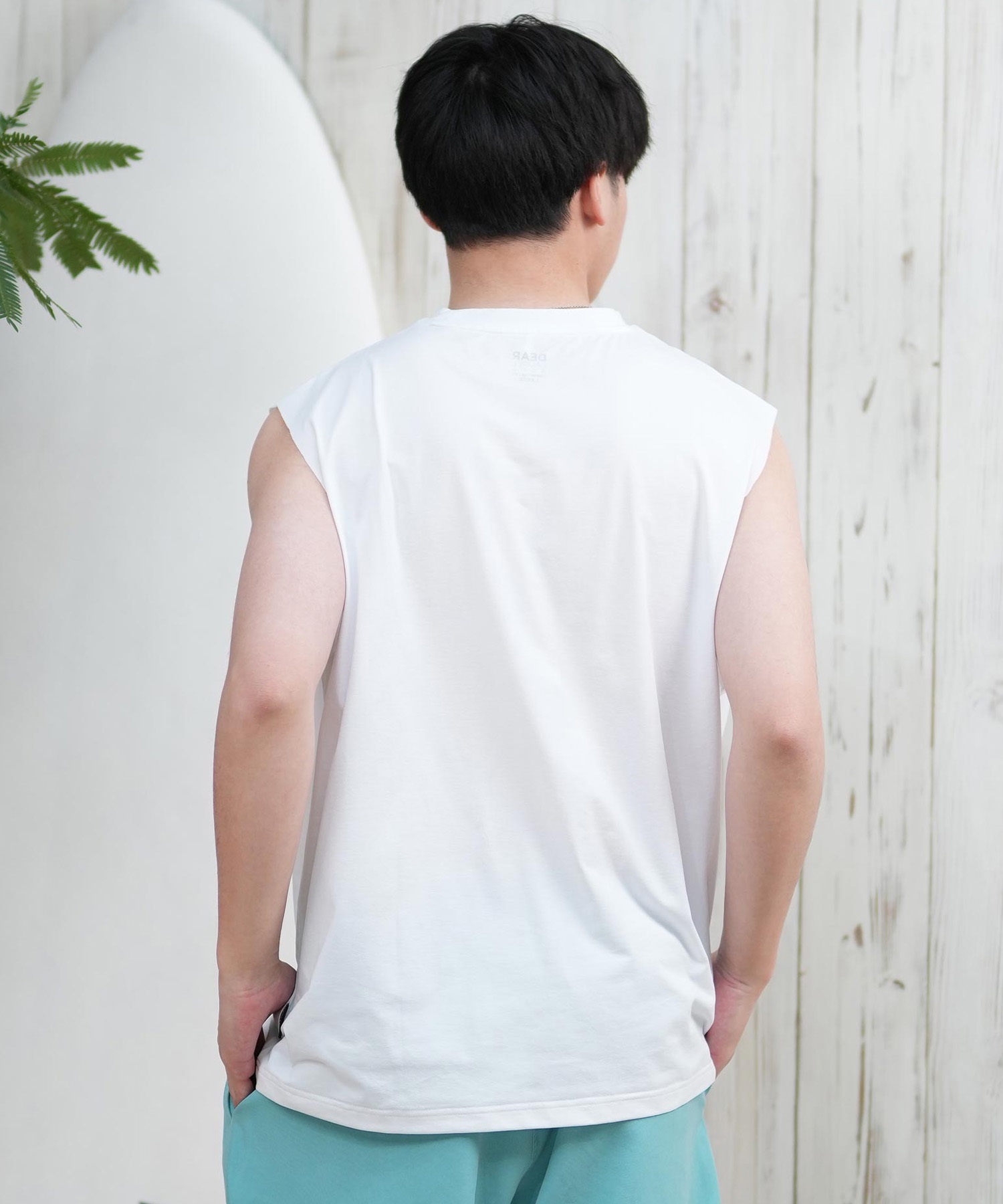DEAR LAUREL ディアローレル ラッシュガード メンズ タンクトップ 水陸両用 ユーティリティー UVカット D25S4303(WHT-M)