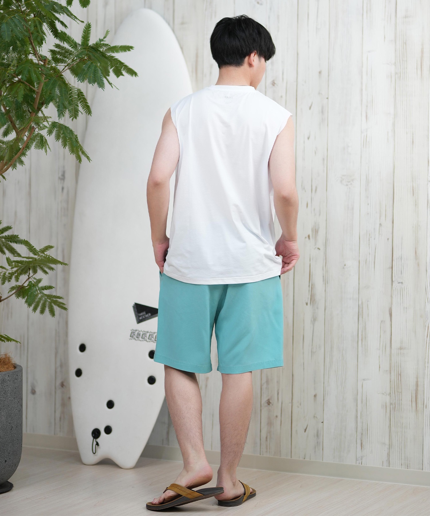 DEAR LAUREL ディアローレル ラッシュガード メンズ タンクトップ 水陸両用 ユーティリティー UVカット D25S4303(WHT-M)