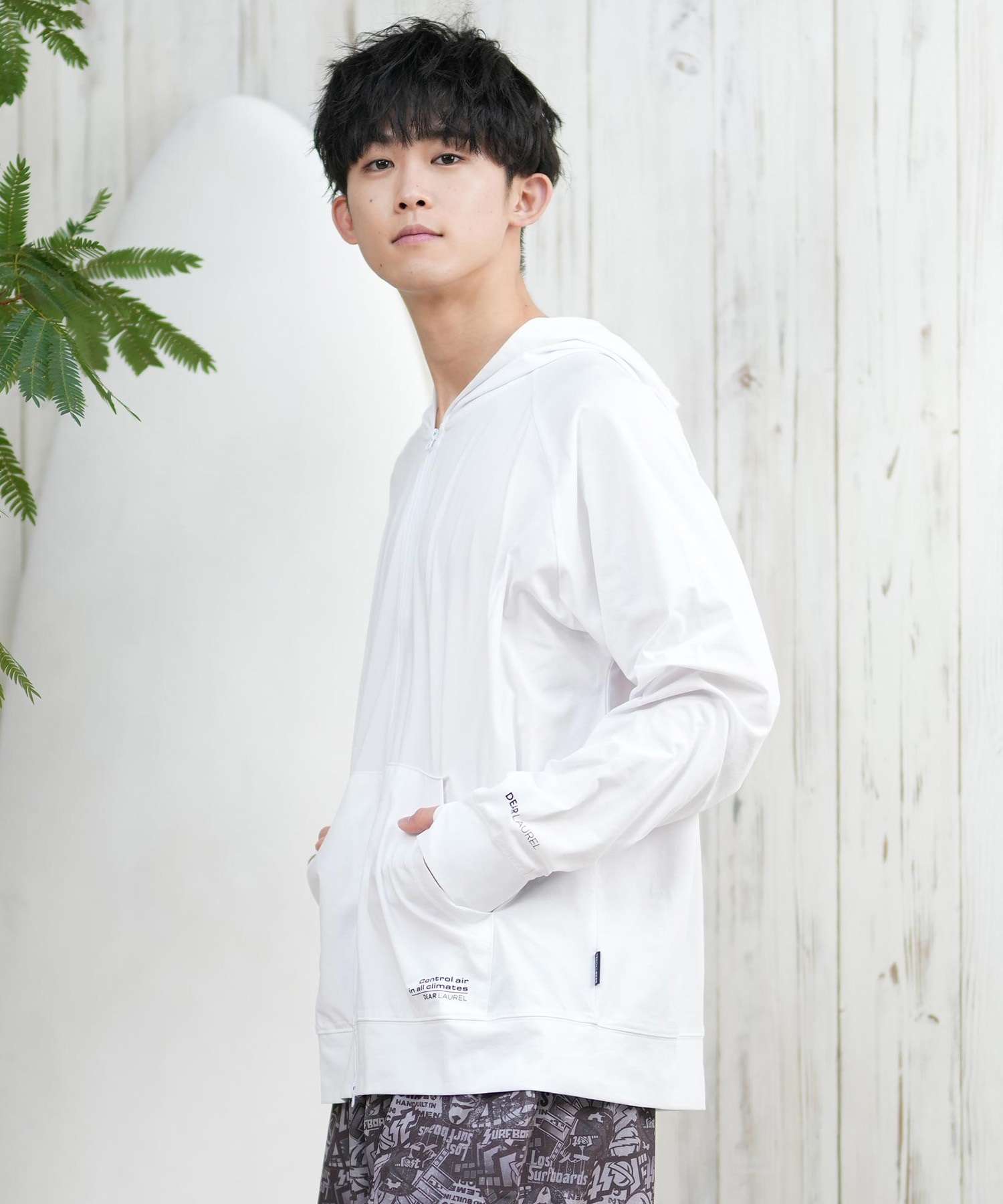 DEAR LAUREL ディアローレル ラッシュガード メンズ パーカー ジップ