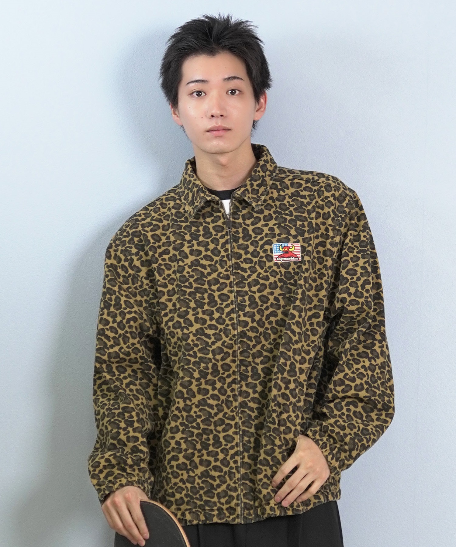 TOY MACHINE トイマシーン アウター メンズ ジャケット レオパード柄 バックロゴ AM MONSTER STORE JACKET MTMFFJK9(LEOGY-M)