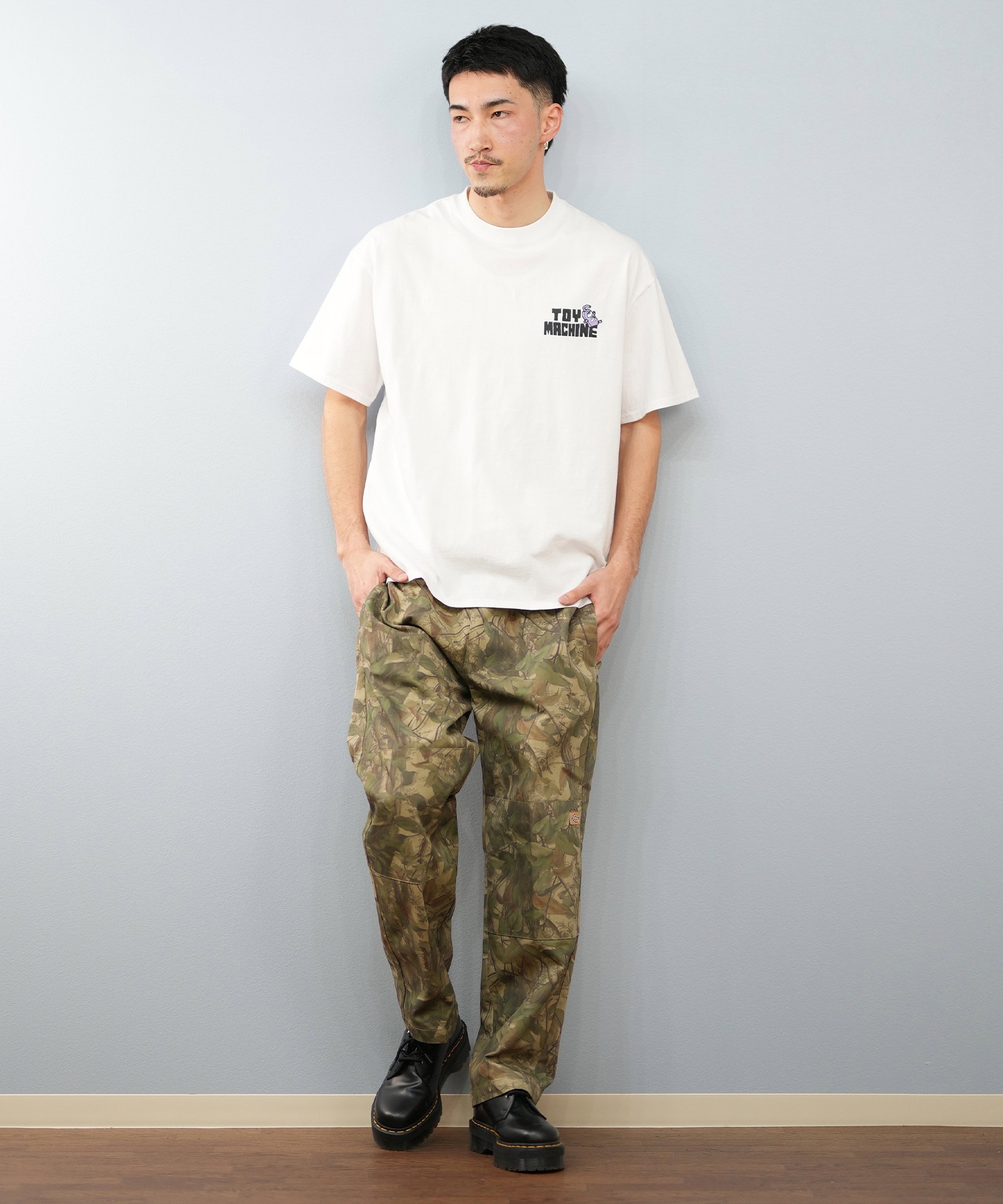 TOY MACHINE トイマシーン 半袖 Tシャツ メンズ バックプリント オーバーサイズ MTMSFST1 ムラサキスポーツ限定(WHITE-M)