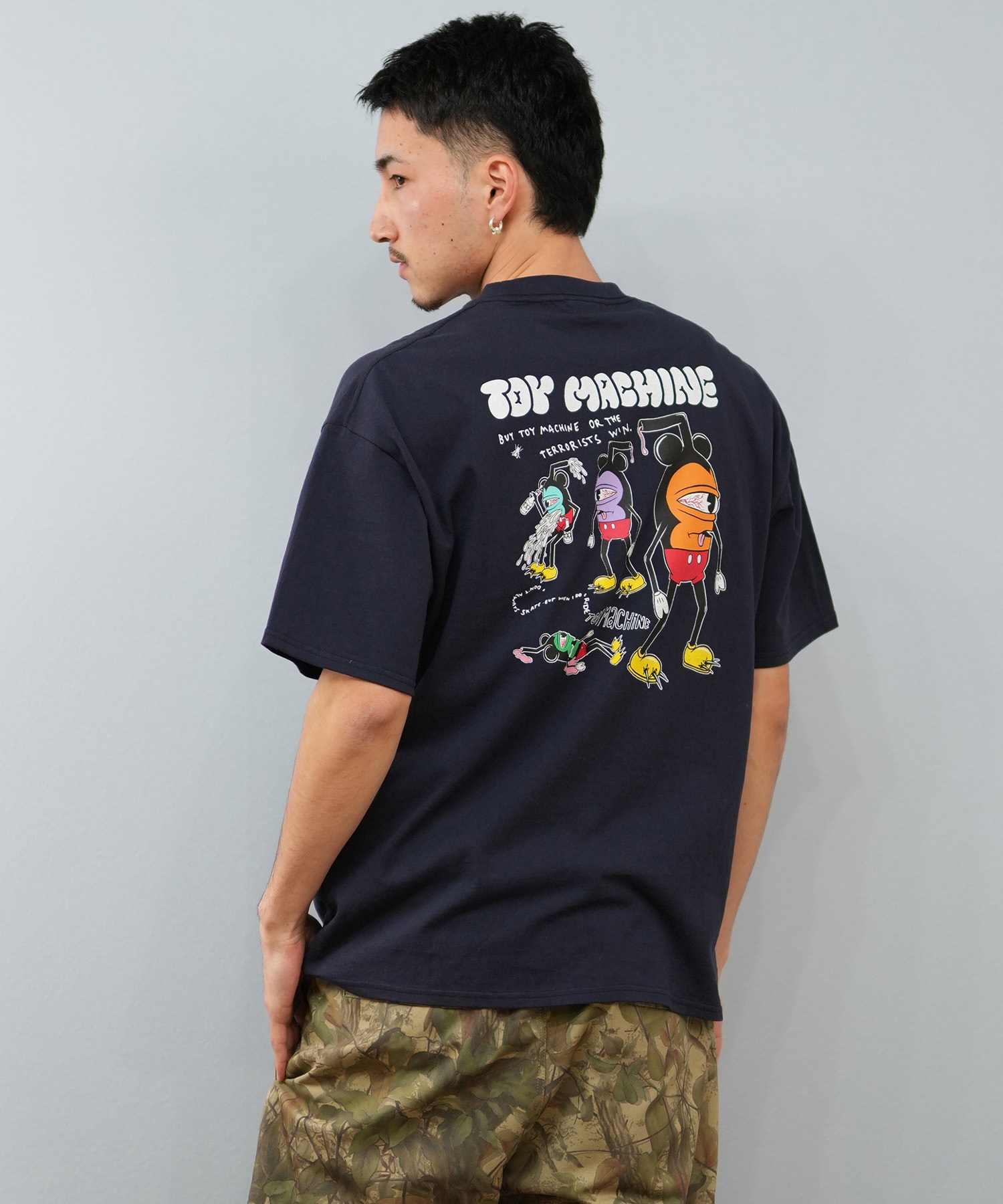 TOY MACHINE トイマシーン 半袖 Tシャツ メンズ バックプリント