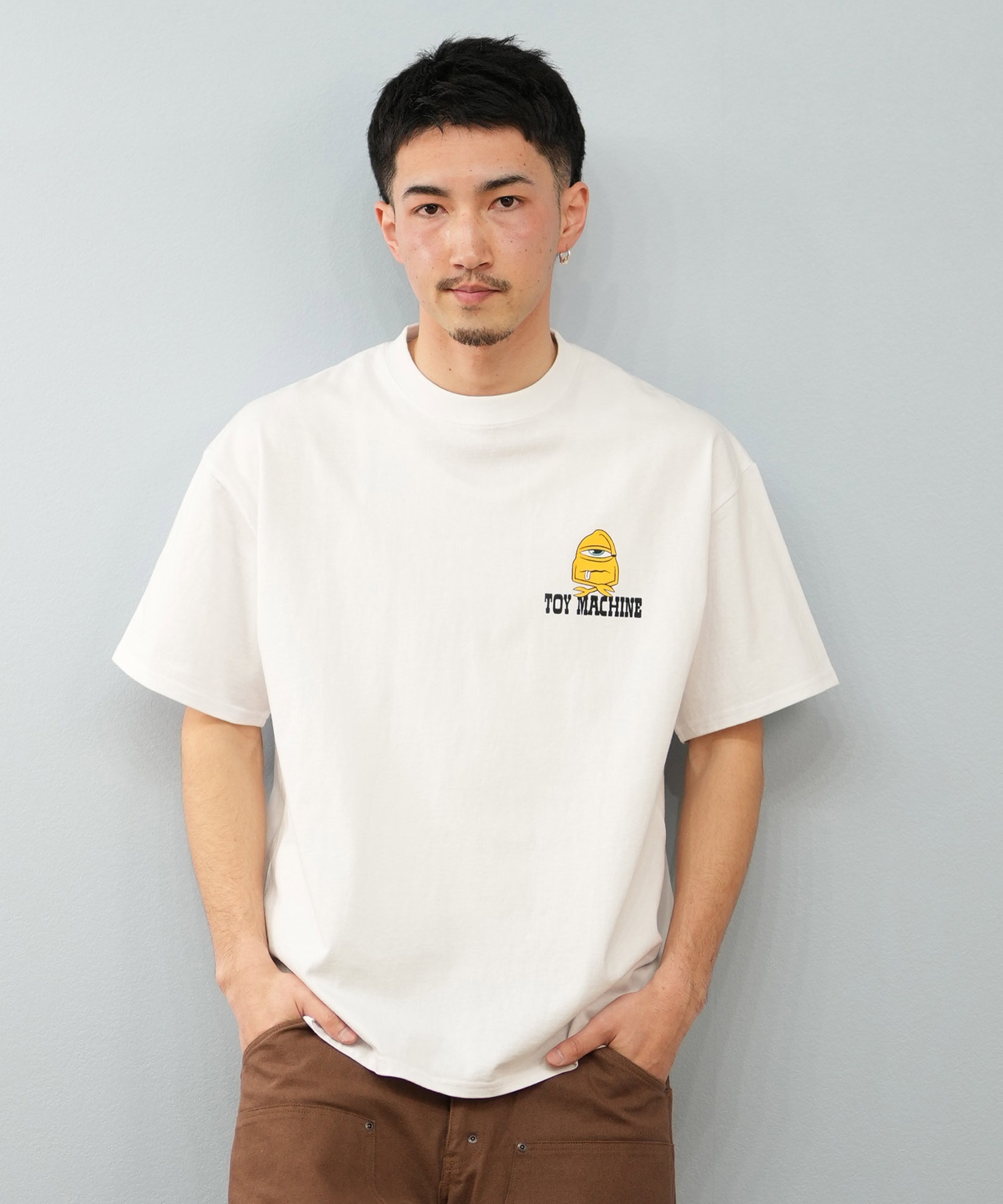 TOY MACHINE トイマシーン 半袖 Tシャツ メンズ バックプリント オーバーサイズ MTMSFST5 ムラサキスポーツ限定(WHITE-M)