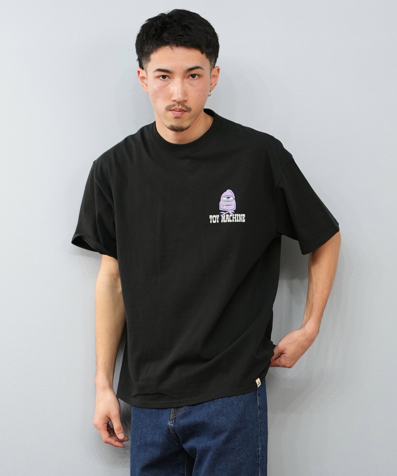 TOY MACHINE トイマシーン 半袖 Tシャツ メンズ バックプリント オーバーサイズ MTMSFST5 ムラサキスポーツ限定(WHITE-M)