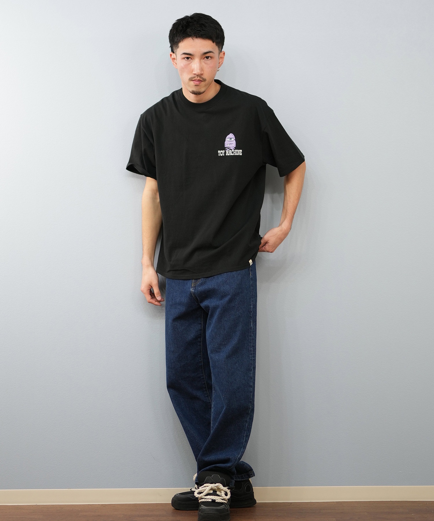 TOY MACHINE トイマシーン 半袖 Tシャツ メンズ バックプリント オーバーサイズ MTMSFST5 ムラサキスポーツ限定(WHITE-M)