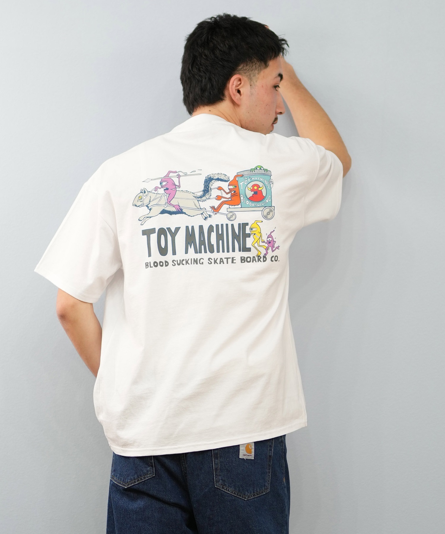 TOY MACHINE トイマシーン 半袖 Tシャツ メンズ バックプリント