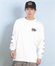 TOY MACHINE トイマシーン 長袖 Tシャツ ロンT メンズ バックプリント 袖プリント ロゴ オーバーサイズ MTMFFLT1(WHITE-M)