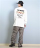 TOY MACHINE トイマシーン 長袖 Tシャツ ロンT メンズ バックプリント 袖プリント ロゴ オーバーサイズ MTMFFLT1(WHITE-M)