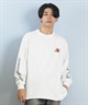 TOY MACHINE トイマシーン 長袖 Tシャツ ロンT メンズ バックプリント 袖プリント ロゴ オーバーサイズ MTMFFLT2(WHITE-M)