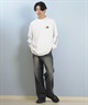 TOY MACHINE トイマシーン 長袖 Tシャツ ロンT メンズ バックプリント 袖プリント ロゴ オーバーサイズ MTMFFLT2(WHITE-M)