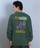 TOY MACHINE トイマシーン 長袖 Tシャツ ロンT メンズ バックプリント 袖プリント ロゴ オーバーサイズ MTMFFLT3(WHITE-M)