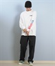 TOY MACHINE トイマシーン 長袖 Tシャツ ロンT メンズ バックプリント 袖プリント ロゴ オーバーサイズ MTMFFLT3(WHITE-M)