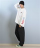 TOY MACHINE トイマシーン 長袖 Tシャツ ロンT メンズ バックプリント 袖プリント ロゴ オーバーサイズ MTMFFLT3(WHITE-M)