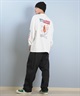 TOY MACHINE トイマシーン 長袖 Tシャツ ロンT メンズ バックプリント 袖プリント ロゴ オーバーサイズ MTMFFLT3(WHITE-M)