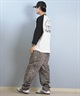 TOY MACHINE トイマシーン 七分 長袖 Tシャツ ロンT メンズ ラグラン バックプリント ロゴ オーバーサイズ MTMFFLT4(WHT3-M)