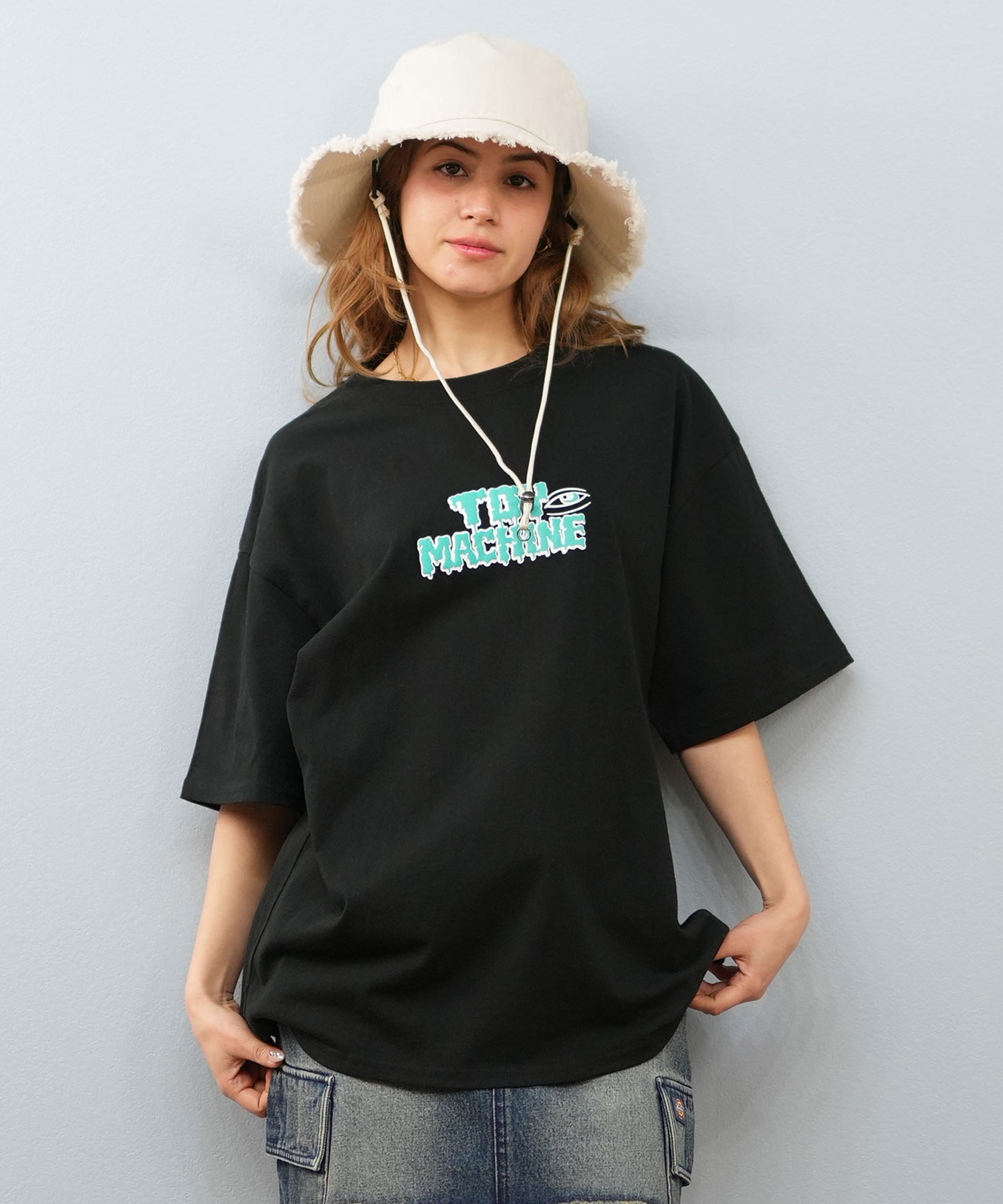 TOY MACHINE トイマシーン 半袖 Tシャツ レディース バックプリント オーバーサイズ MTMSFST14 ムラサキスポーツ限定(WHITE-M)