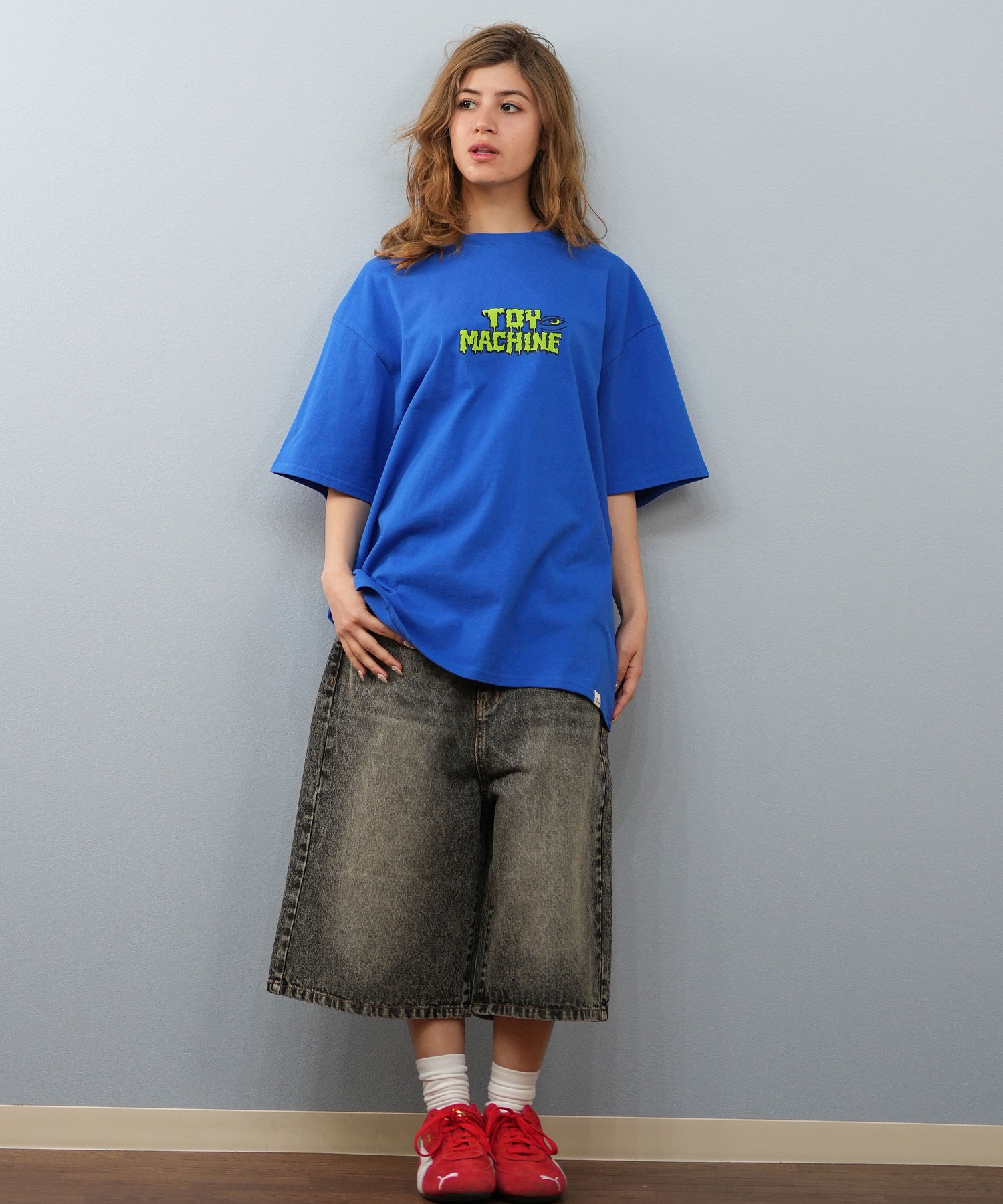TOY MACHINE トイマシーン 半袖 Tシャツ レディース バックプリント オーバーサイズ MTMSFST14 ムラサキスポーツ限定(WHITE-M)