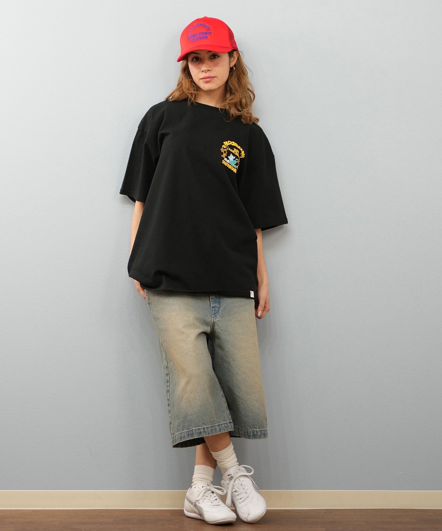 TOY MACHINE トイマシーン 半袖 Tシャツ レディース バックプリント オーバーサイズ MTMSFST16 ムラサキスポーツ限定(WHITE-M)