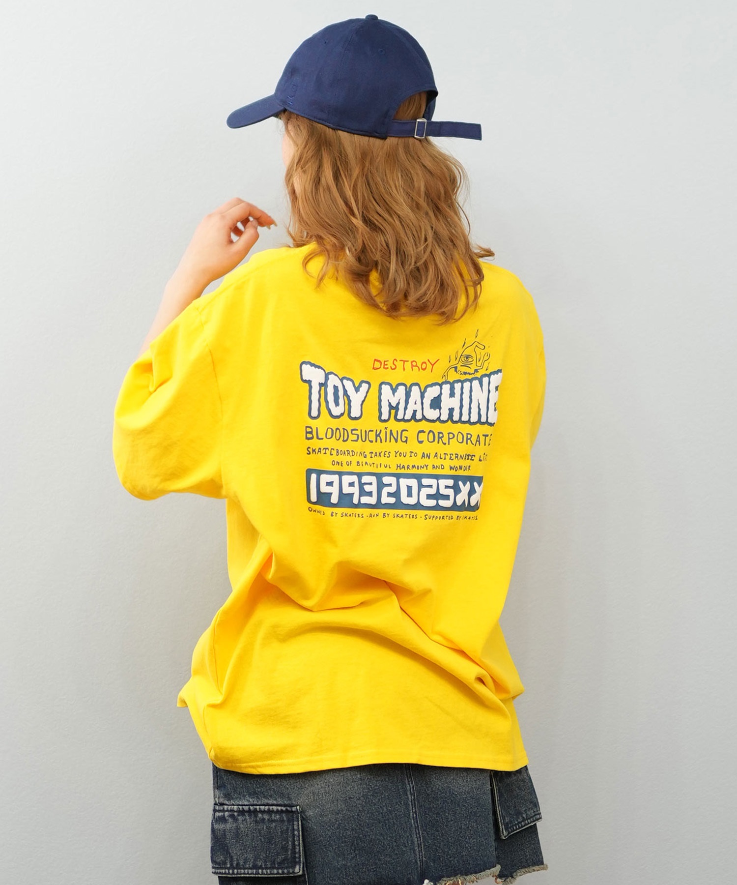 TOY MACHINE トイマシーン 半袖 Tシャツ レディース バックプリント