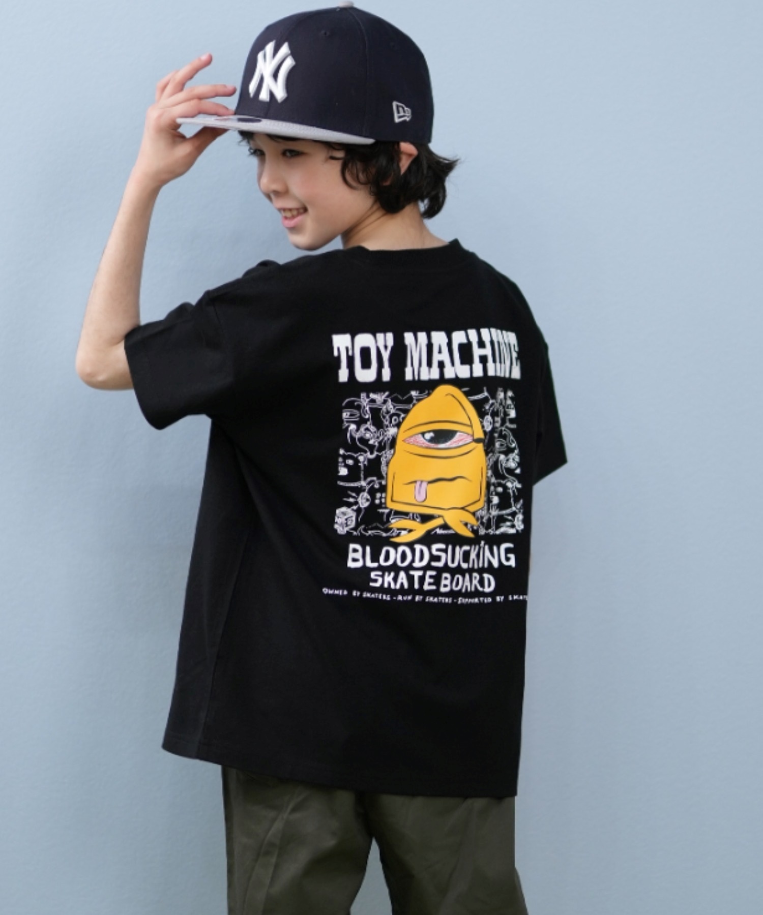 TOY MACHINE トイマシーン 半袖 Tシャツ キッズ 子供 バックプリント