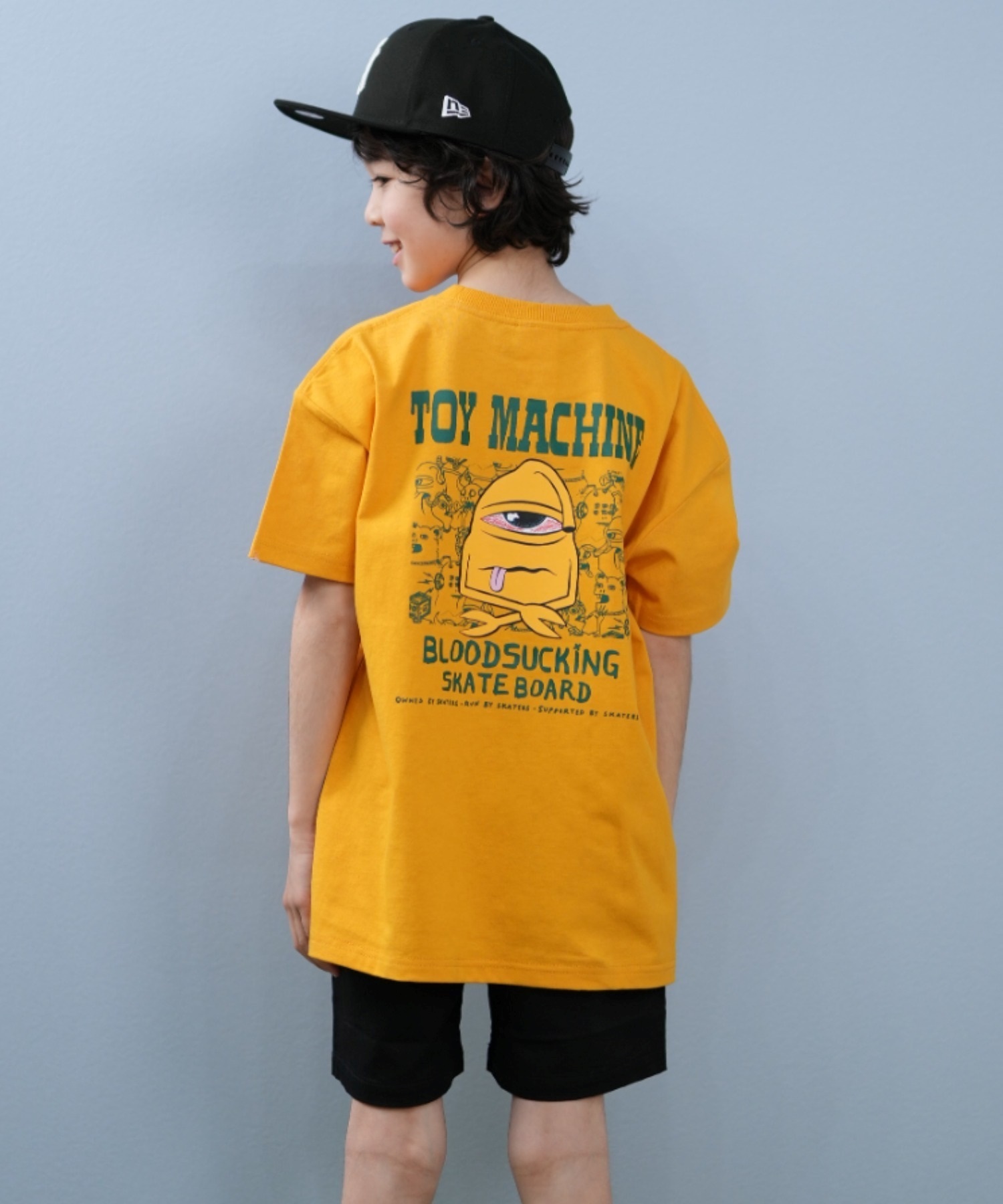 TOY MACHINE トイマシーン 半袖 Tシャツ キッズ 子供 バックプリント