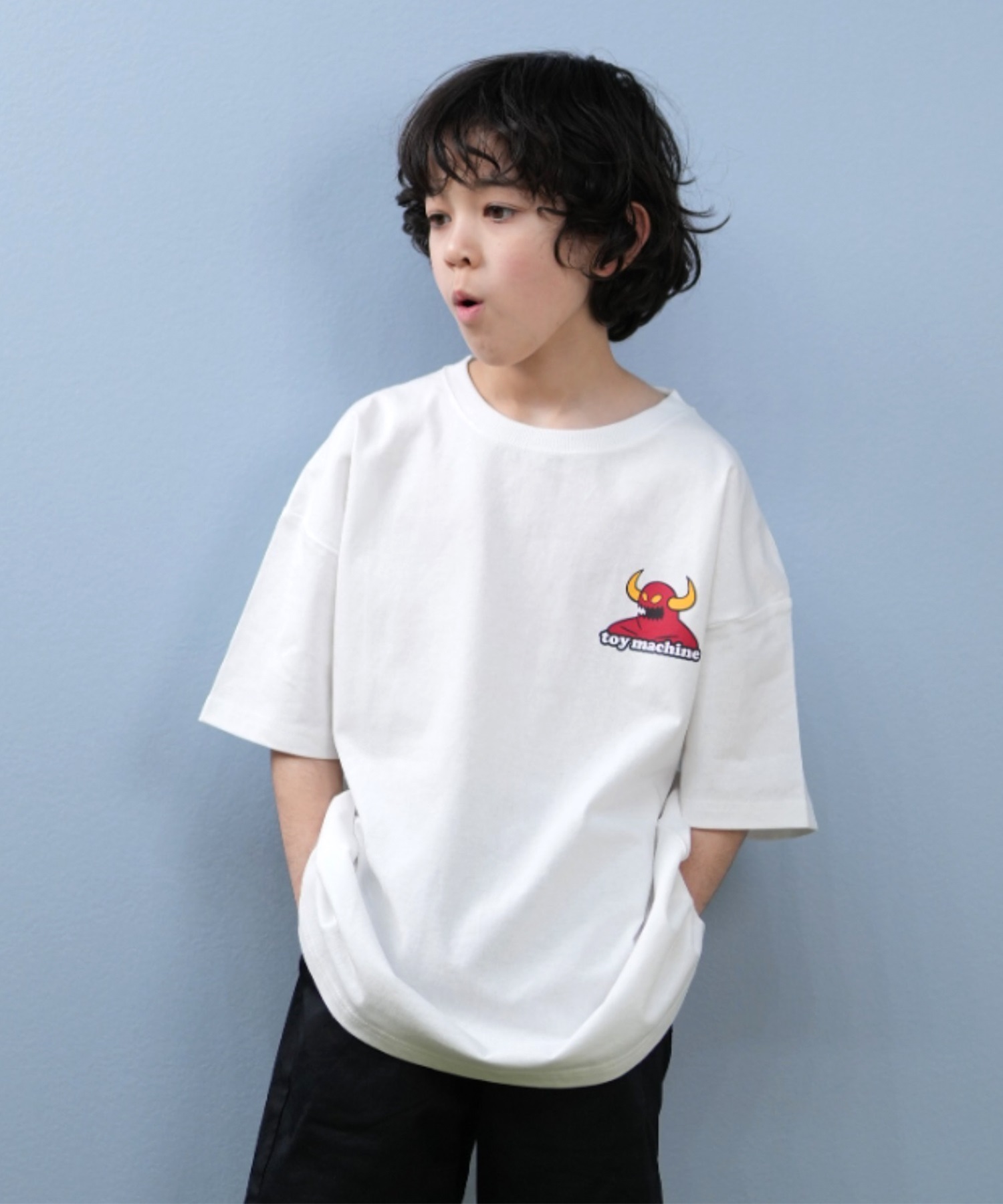 TOY MACHINE トイマシーン 半袖 Tシャツ キッズ 子供 バックプリント