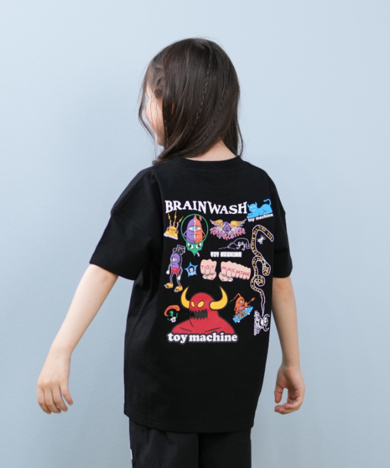 TOY MACHINE トイマシーン 半袖 Tシャツ キッズ 子供 バックプリント