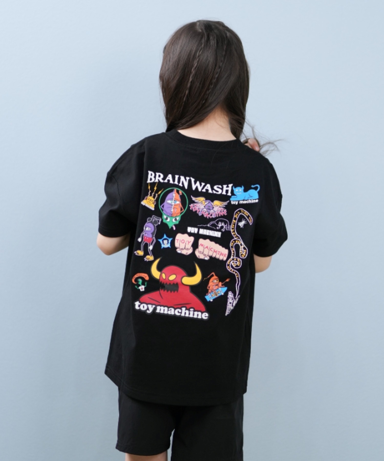 TOY MACHINE トイマシーン 半袖 Tシャツ キッズ 子供 バックプリント