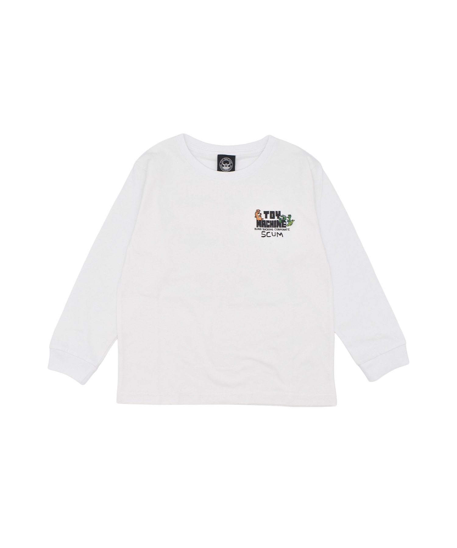 TOY MACHINE トイマシーン 長袖 Tシャツ ロンT キッズ ジュニア SCUM L S T 25A903-42(WT-130cm)
