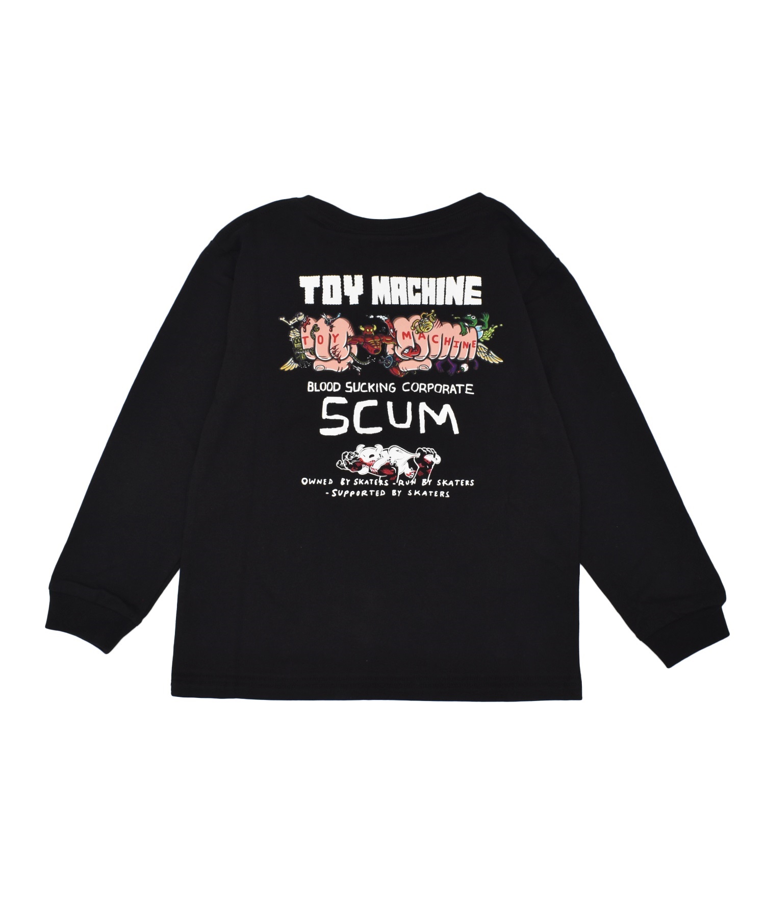 TOY MACHINE トイマシーン 長袖 Tシャツ ロンT キッズ ジュニア SCUM L S T 25A903-42(WT-130cm)