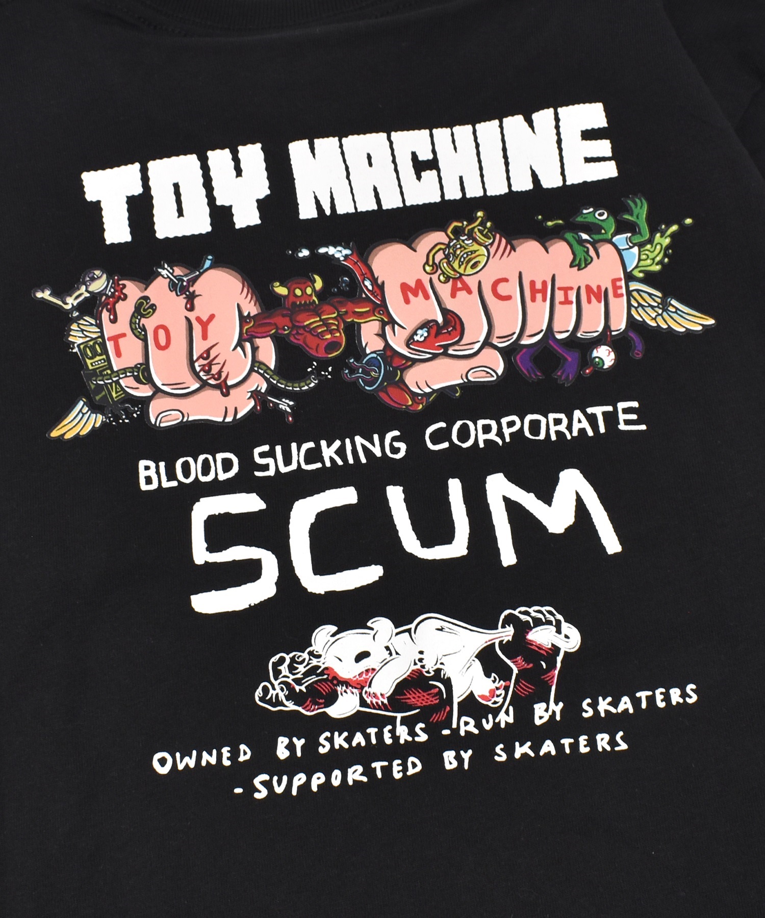 TOY MACHINE トイマシーン 長袖 Tシャツ ロンT キッズ ジュニア SCUM L S T 25A903-42(WT-130cm)