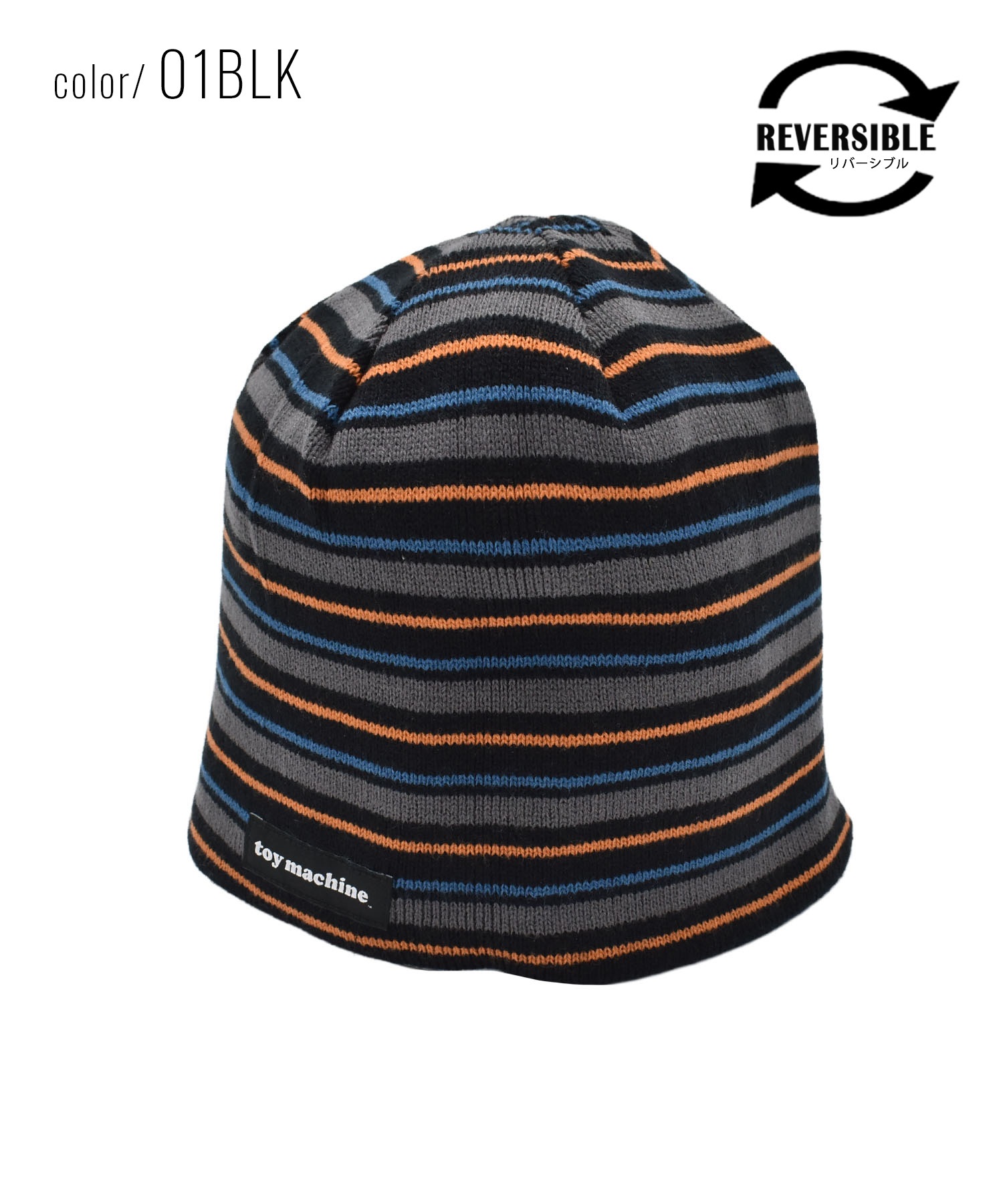 TOY MACHINE トイマシーン ニット帽 ビーニー ニットキャップ リバーシブル REVERSIBLE BEANIE 253045004(01BLK-FREE)