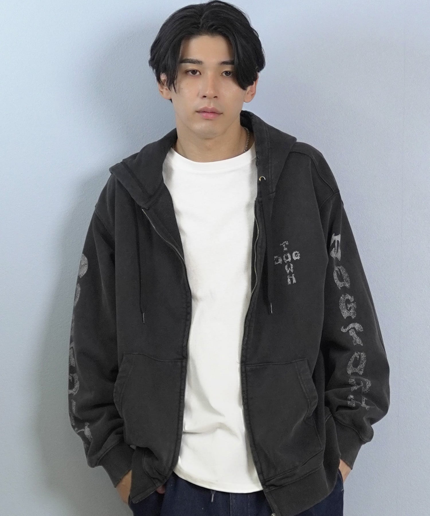 DOGTOWN ドッグタウン ジップアップ パーカー メンズ バックプリント