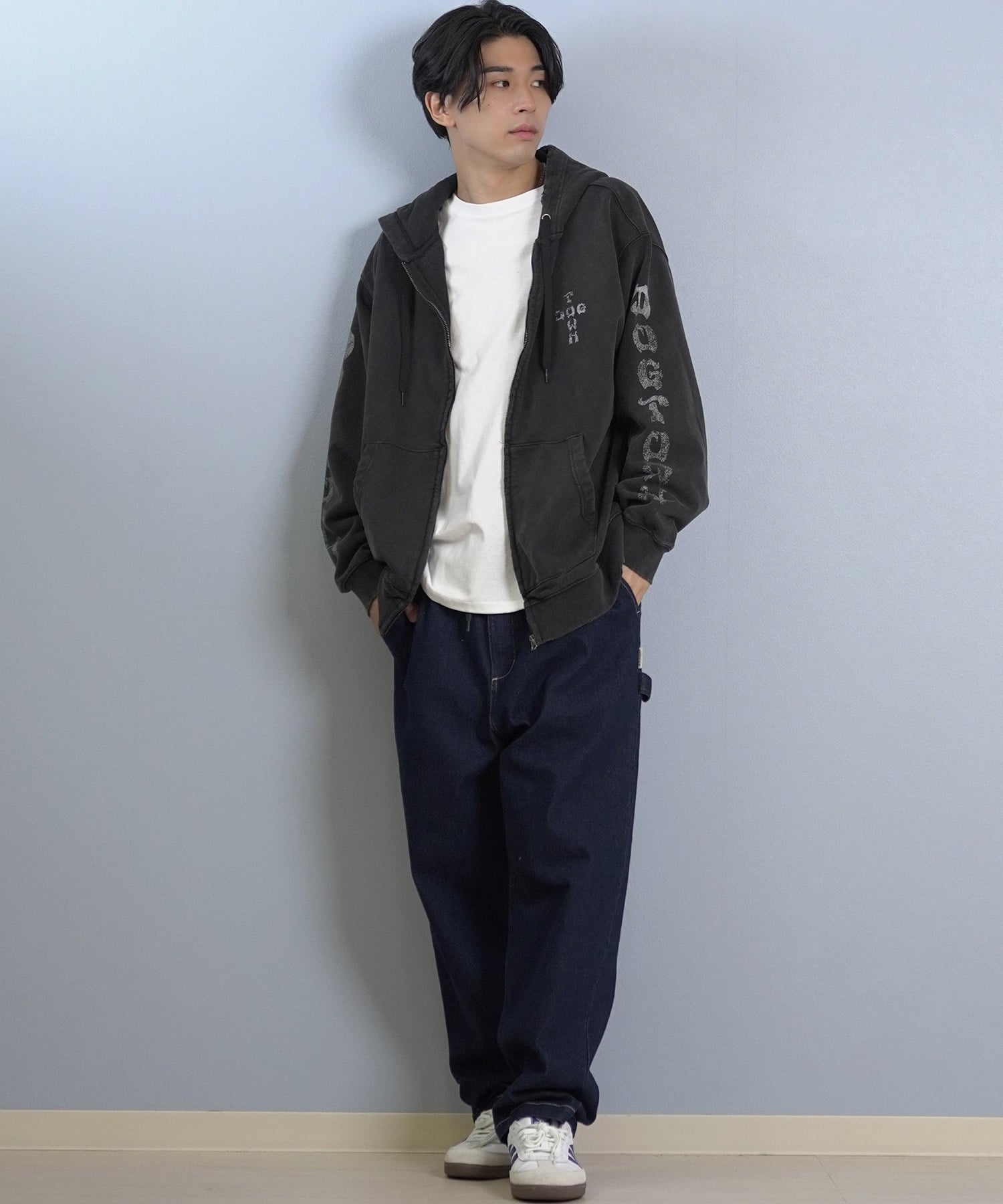 DOGTOWN ドッグタウン ジップアップ パーカー メンズ バックプリント