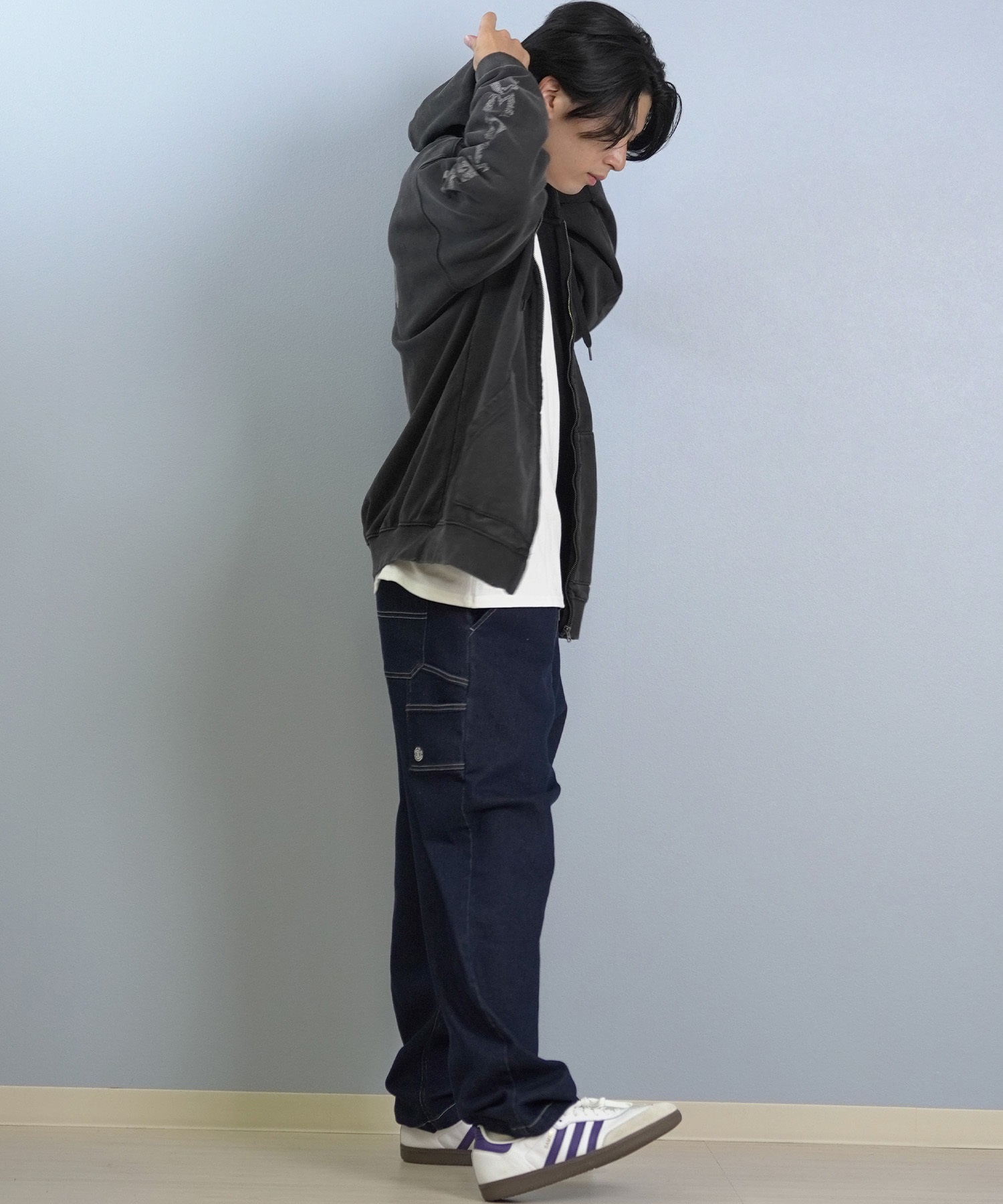 DOGTOWN ドッグタウン ジップアップ パーカー メンズ バックプリント