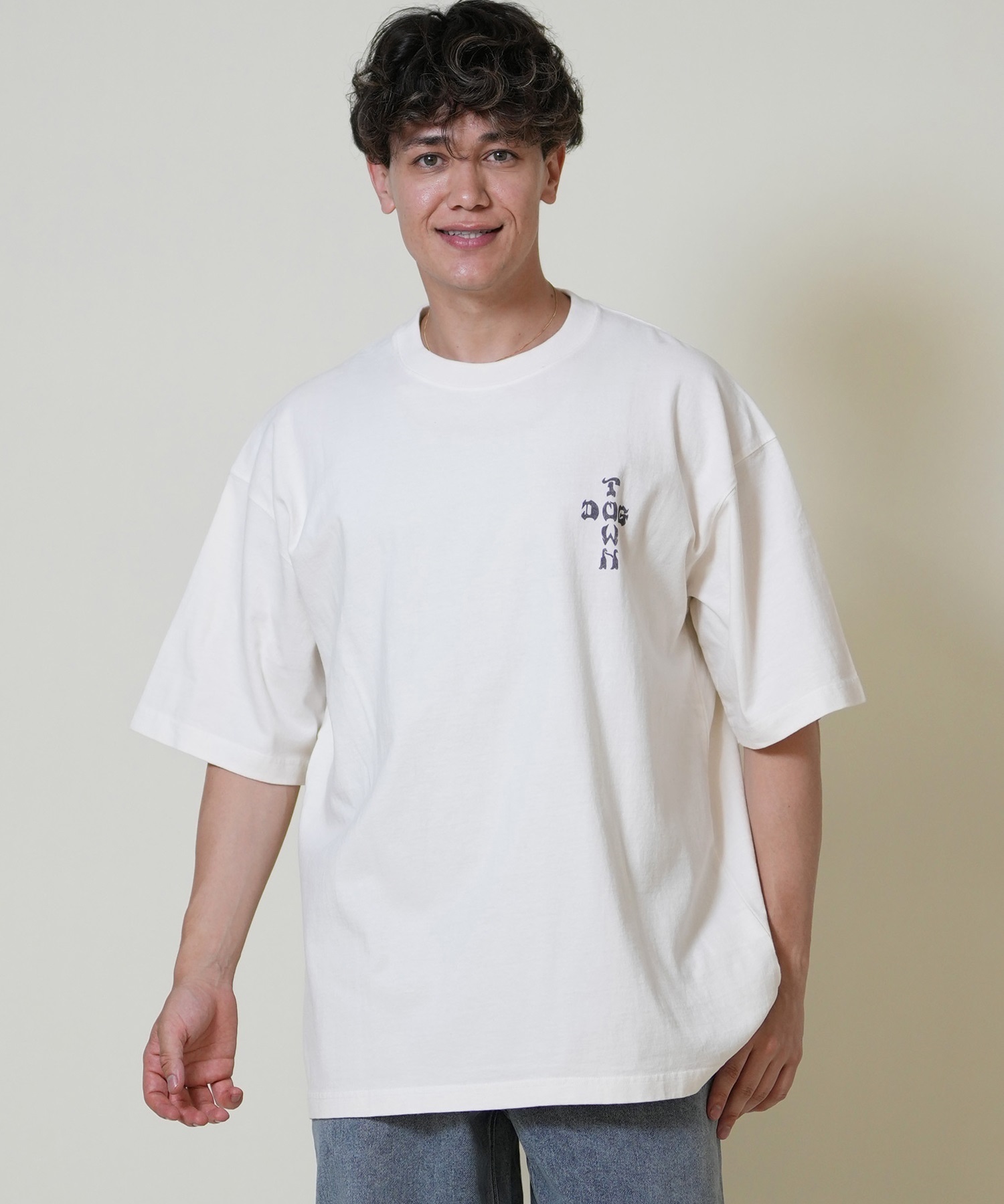 DOGTOWN ドッグタウン 半袖 Tシャツ メンズ バックプリント オーバーサイズ 253DT1ST004(IVO-M)