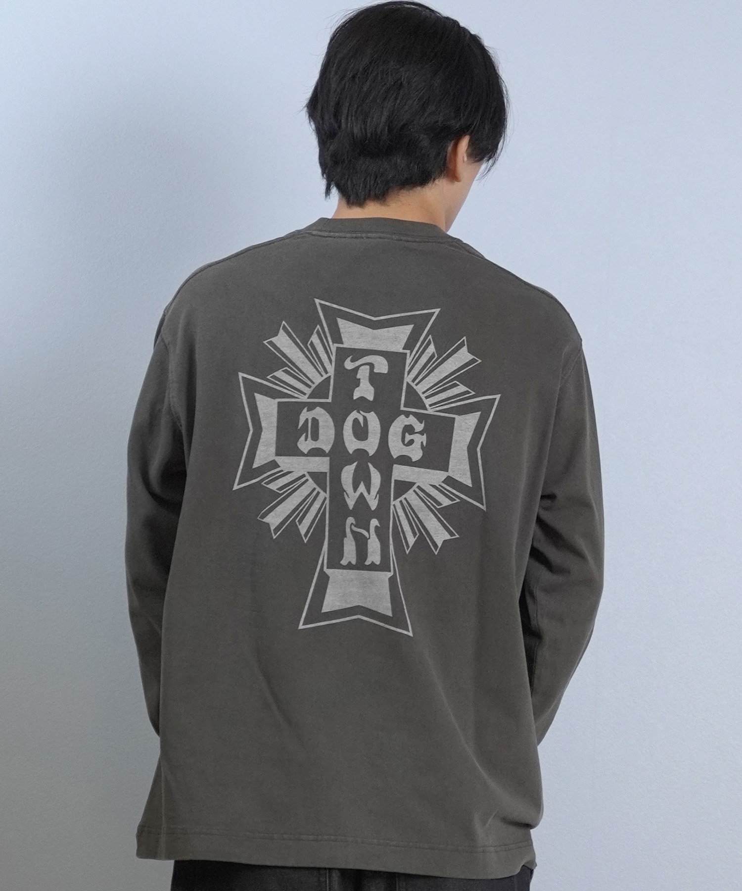DOGTOWN ドッグタウン 長袖 Tシャツ ロンT メンズ バックプリント ロゴ