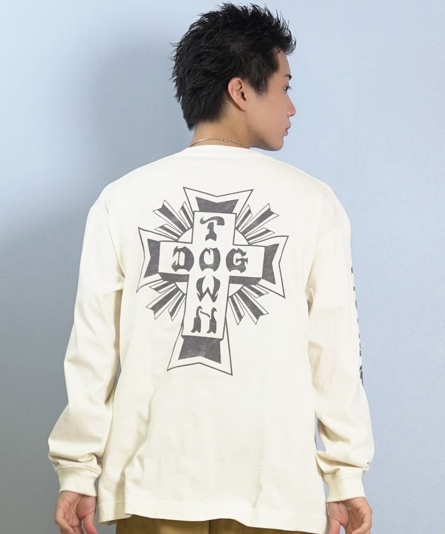 DOGTOWN ドッグタウン 長袖 Tシャツ ロンT メンズ バックプリント ロゴ