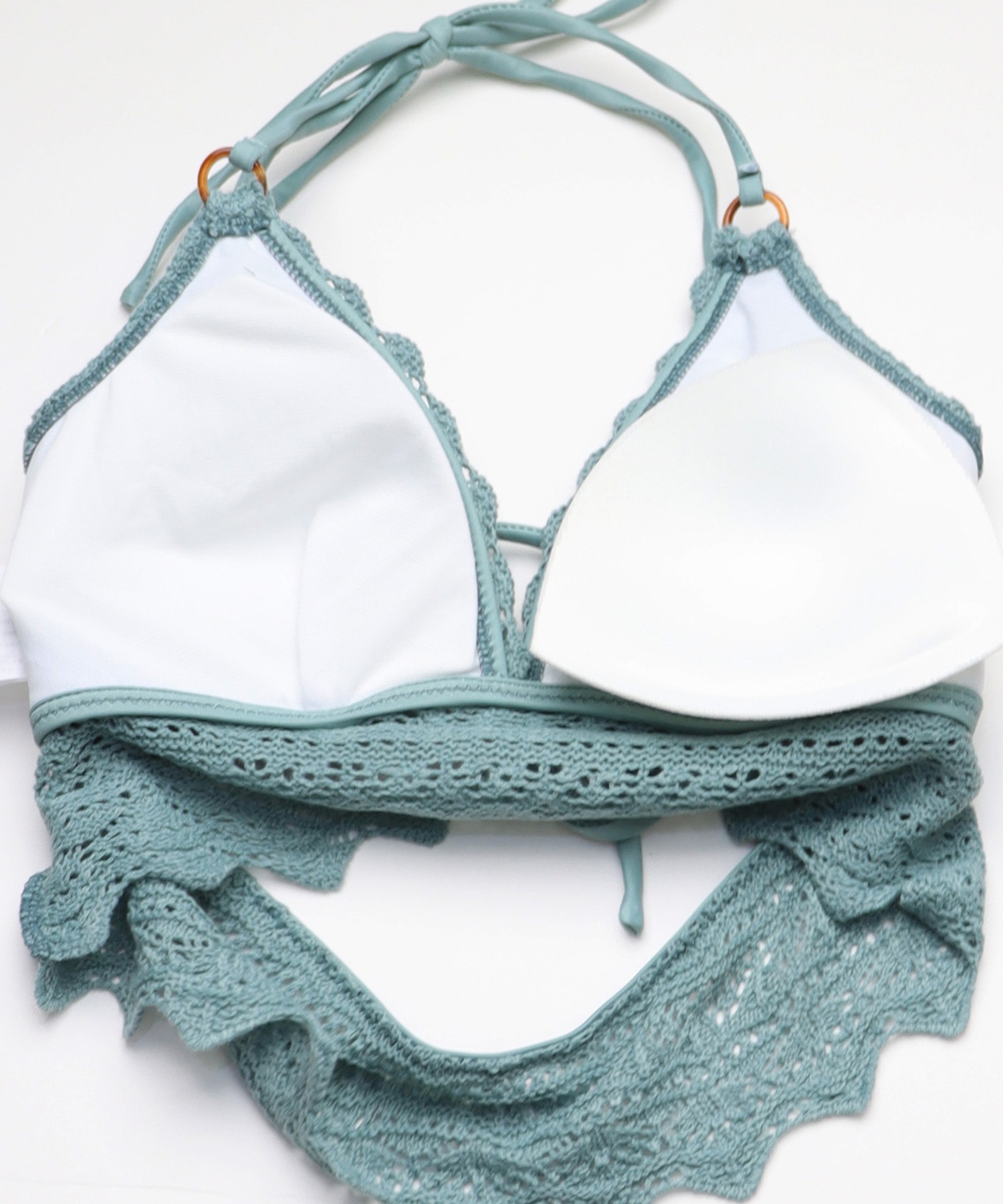 Beach Queen ビーチクイーン ニット スカラップ ビスチェ 水着